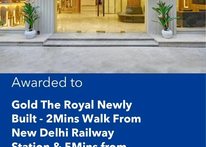 Newly Built Gold The Royal With Rooftop Restaurant - 2Mins Walk From New Delhi Rail Station & 5Mins From Connaught Place
